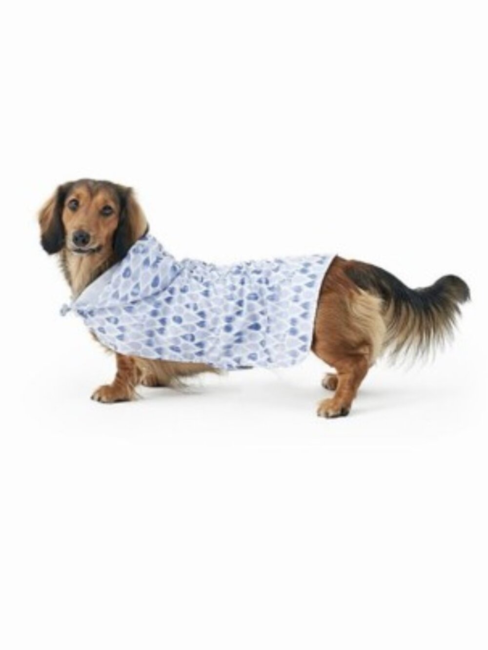 Koolaburra by UGG York Hooded Raincoat for Dogs Pets Blue Waterdrop Sz Large NWT